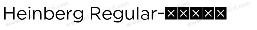Heinberg Regular字体转换